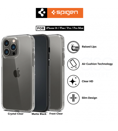 Case IPhone 14 Pro Max Plus Spigen Ultra Hybrid Slim Clear HD Casing